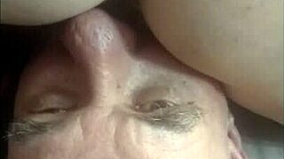 hey, watch this mature couple's upper view cunnilingus action