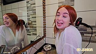 gaucha teen's first porn preview teases bareback interracial bliss