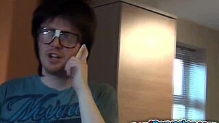 NERD SUCKS FAT BLACK ANGEL'S FANTASTIC BRITISH BLOWJOB!