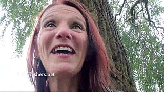 hey skinny granny wanna see me flash my nude body outdoors like a real exhibitionist