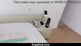 teen sucks cock calling daddy for camera orgy