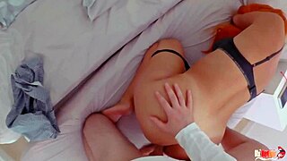 Mom shares bed and masturbates while son watches hungrily right?