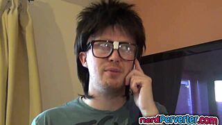 NERD SUCKS FAT BLACK ANGEL'S FANTASTIC BRITISH BLOWJOB!