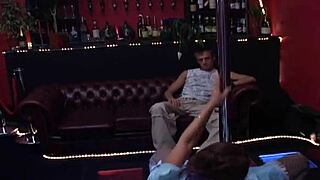 brunette milf mommy deepthroats and anal gapes in fishnets on bed