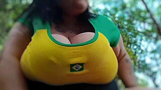 Mary Jhuana BBW Brazilian Flashes Fat Tits Park Masturbation