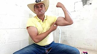 Yuri gaucho brazilian muscle bear blasts thick cock cumshot pov solo