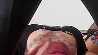 turn water on for rough facefuck choking and gagging slave