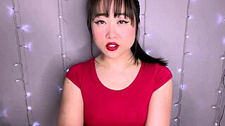 Step-sis dirty talk strokes cock close up for hot cum
