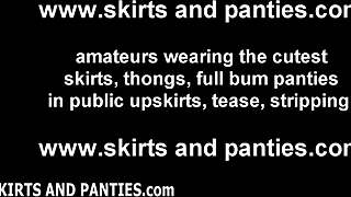 i'm helena flashing upskirt panties rubbing my wet pussy teasing