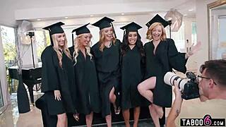 milfs grad party explodes into wild reverse gangbang 🎉🍆