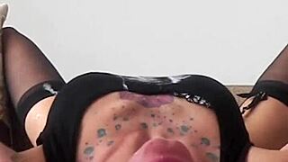 turn water on for rough facefuck choking and gagging slave