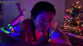 she grabs my cock playfully and delivers the ultimate deepthroat blowjob experience