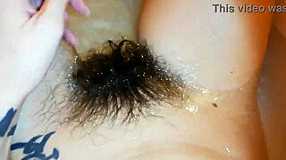 watch this super hairy pussy underwater close-up