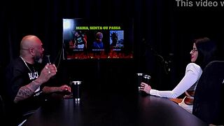 Leticia braga strips teasing her big tits and wet pussy on sheer red outfit