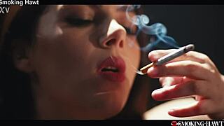 vale nappi smokes while hairy pussy gets pounded hard!