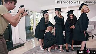 milfs grad party explodes into wild reverse gangbang 🎉🍆