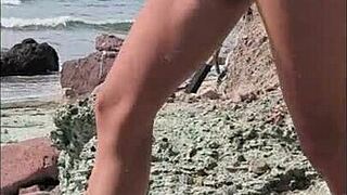 Pissing teen Lola Spice soaks public beach and shower in wild compilation!