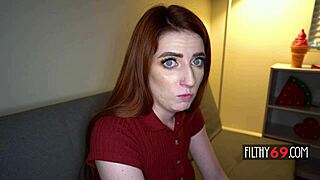 Redhead nerd, deepthroat my cock?