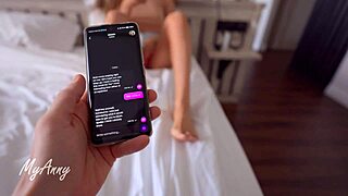 She tosses phone aside ditches condom craves raw creampie deep inside tight pussy
