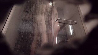 our steamy shower handjob turns wild