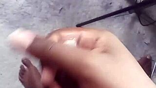 labeto MASTURBATES with safe sex CUMSHOT in condom on SEX MACHINE