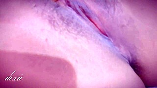 playing my dripping wet pussy and huge tits