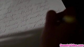 lesbian teen licks classmate pussy on bed 👅