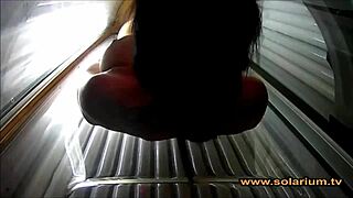 beautiful solarium cam girl masturbates voyeur style hd