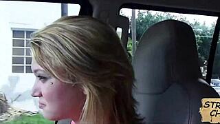 blonde 18+ hitchhiker teen rides pov cock outdoors for a public pickup spy reality fuck