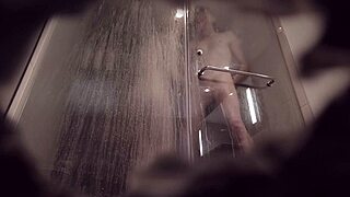 our steamy shower handjob turns wild