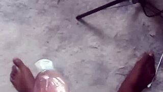 labeto MASTURBATES with safe sex CUMSHOT in condom on SEX MACHINE