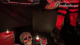 gothic slut's ritual: boyfriend's huge cock bareback pounding?