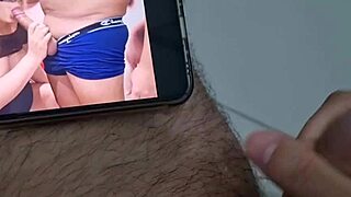 Cuckold jerks watching pregnant wife creampied by hung stud