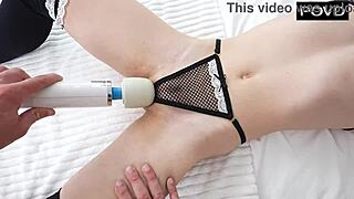 tied up bedroom slut goes wild over bondage