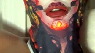 Movie night turns hot as she rubs her squirting pussy close-up moaning wild