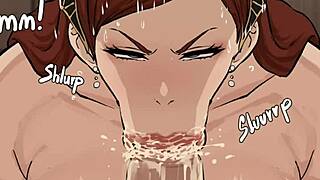 hilda boreas slurps smegma-covered dick in hentai milf manga