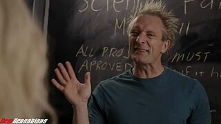 freshman coed sucks and fucks in classroom after school