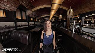 hot brunette jill valentine cosplay gets pounded doggystyle cowgirl moaning loud
