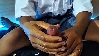 indo schoolgirl teases strokes teacher's cock