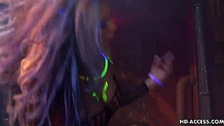 naughty blonde lesbians lick and toy wet pussies closeup