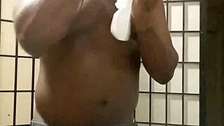 BLACK TITS BOUNCE AS LLAMASR COOKS BIG COCK BANANA KITCHEN FUCK