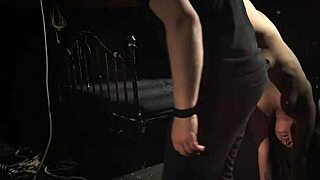 teeny bound handcuffed whipped fucked on bed
