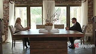 Curvy Milf Boss Craves Hard Desk Pounding in Skirt