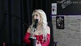 kyra sex in sheer red preps for intense fisting and group fantasies