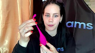 horny petite brunette cums hard closeup with sohimi sex toy!