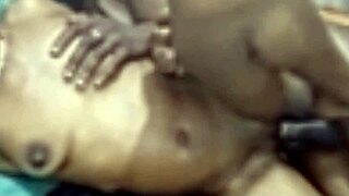 pretty african babe moans through passionate tight pussy pounding