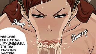 hilda boreas slurps smegma-covered dick in hentai milf manga
