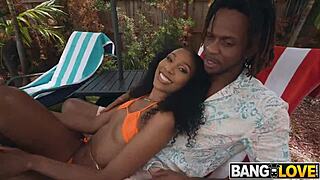 squirtin wild on vacation these ebony asses ride cock missionary deep
