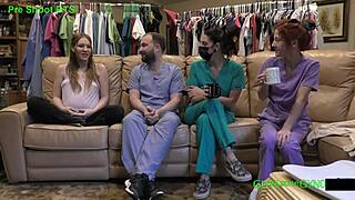 Nurse Humiliates Patient in Latex Exam Roleplay