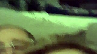 aline milf strokes flávio's cock to orgasm before bed with a cumshot